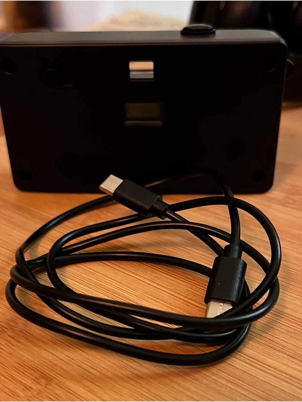 Black Fabric-Front Compact Camera-Style Laptop Accessory